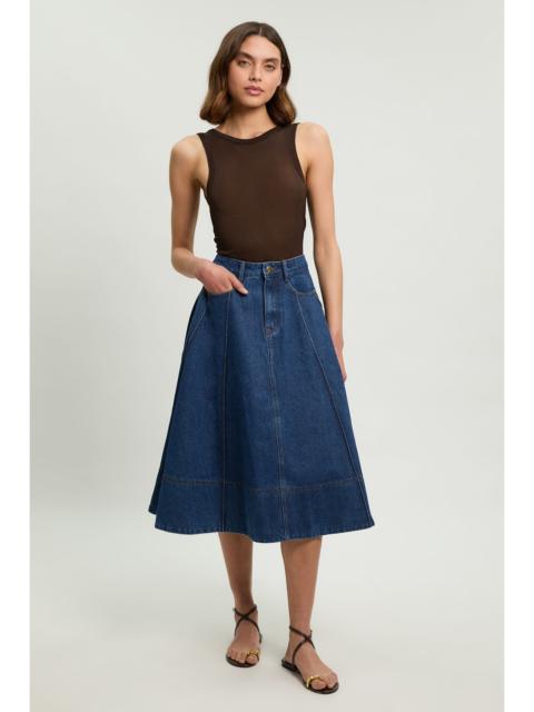 KAREN MILLEN Denim Full Midi Skirt