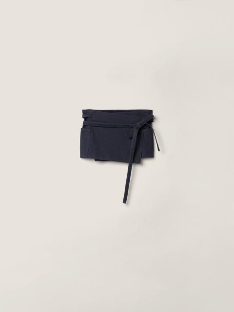 Miu Miu Garment-dyed gabardine miniskirt