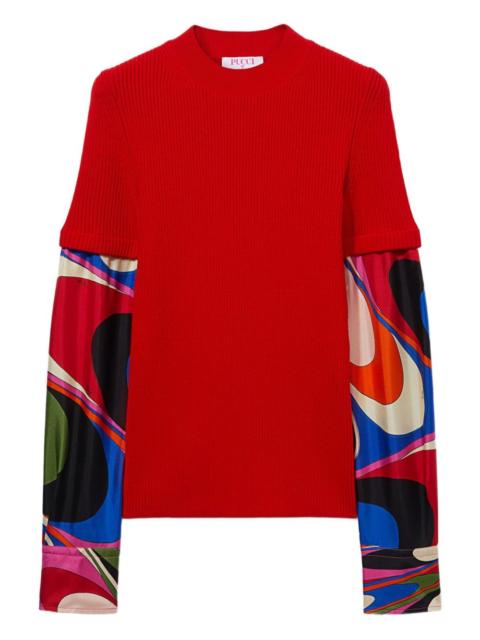 PUCCI Onde-print ribbed top