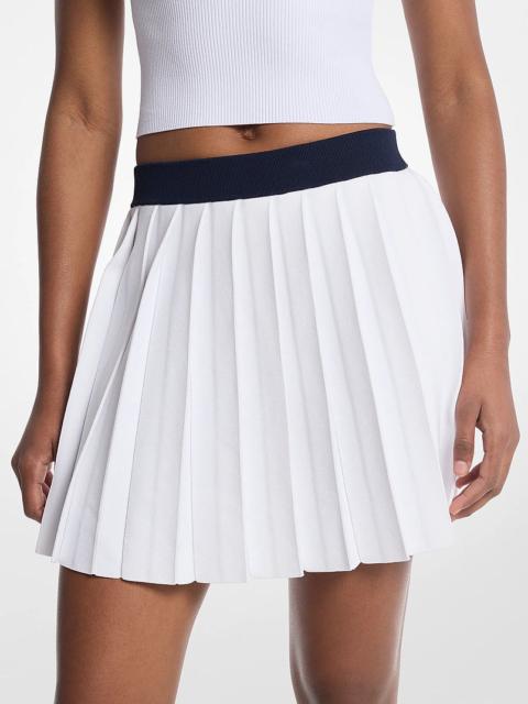 MICHAEL KORS Pleated Stretch Knit Skirt