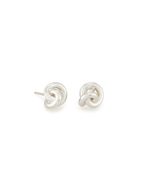 KENDRA SCOTT Presleigh Love Knot Stud Earrings in Bright Silver