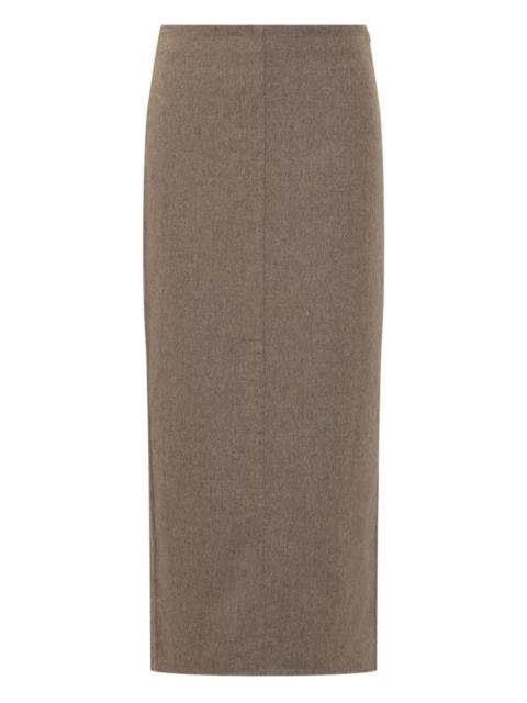 Brunello Cucinelli back-vent midi pencil skirt