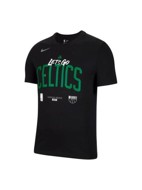 Nike Nike NBA Boston Celtics Casual Sports Alphabet Printing Round Neck Pullover Black DQ8985-010