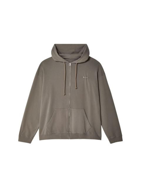 brooch-embellished cotton hoodie