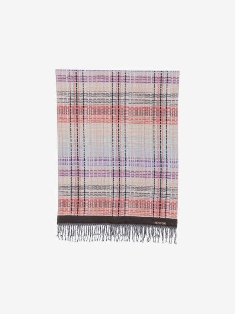 Missoni check-pattern fringed scarf