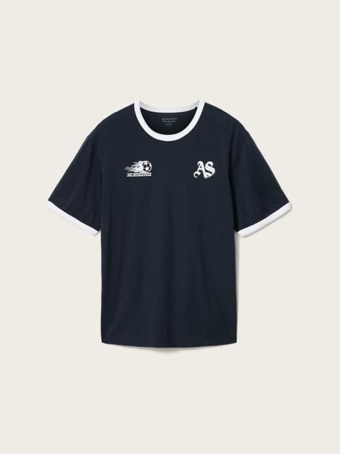 ALLSAINTS BLEUS SHORT SLEEVE CREW NECK T-SHIRT