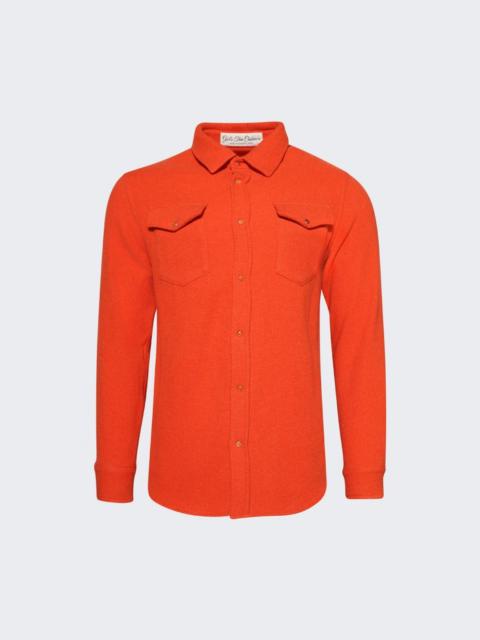 God’s True Cashmere Fire Solid Cashmere Shirt Carnelian