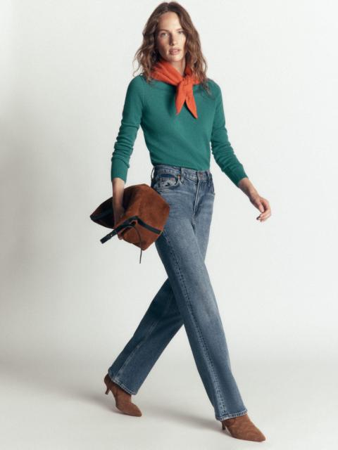 BODEN Elsie Cashmere Crew Sweater-Deep Sea Depths