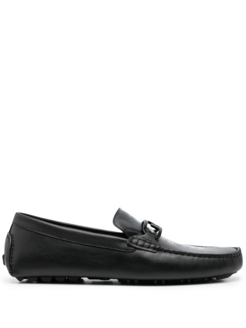 FENDI Fendi Logo-print Leather Loafers