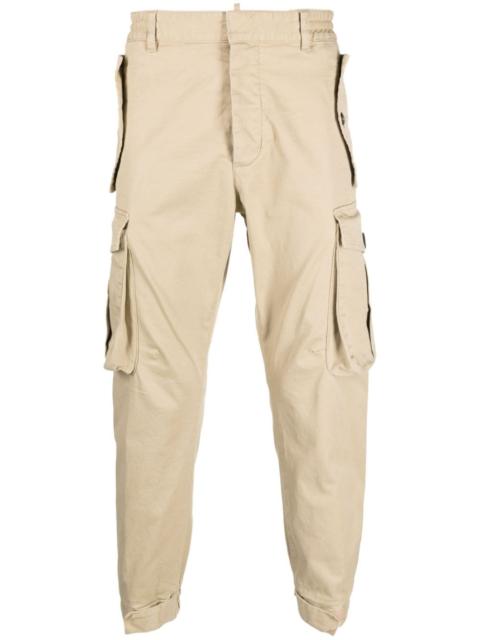 straight-leg cotton cargo trousers