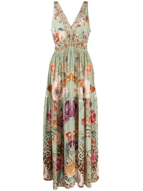 CAMILLA floral-print silk dress