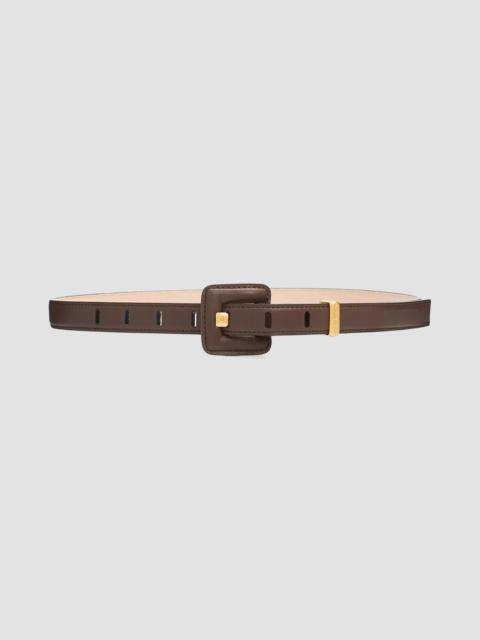 Balmain Women's Anthem Leather Belt - Marron Fonce