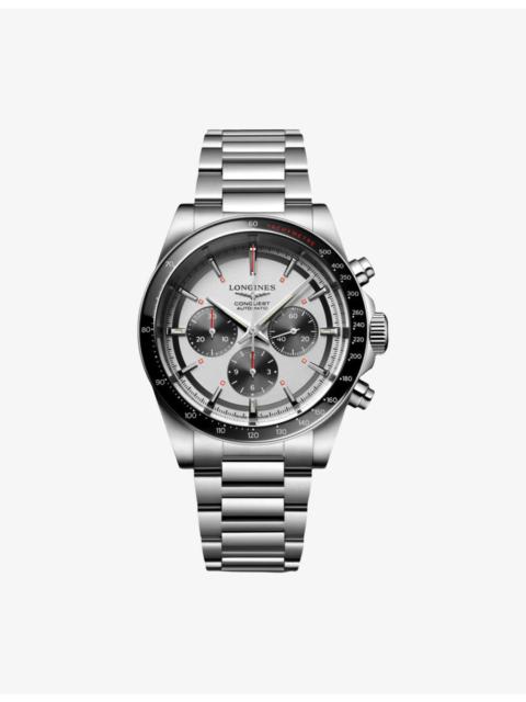 Longines L3.835.4.72.6 Conquest Chronograph Ceramic Bezel Stainless-Steel Automatic Watch