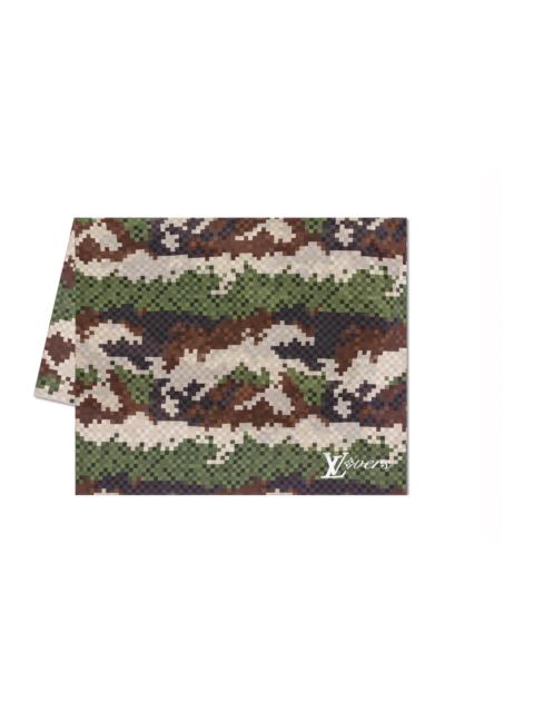 Louis Vuitton Louis Vuitton LV Lovers Damier Damoflage Stole Green