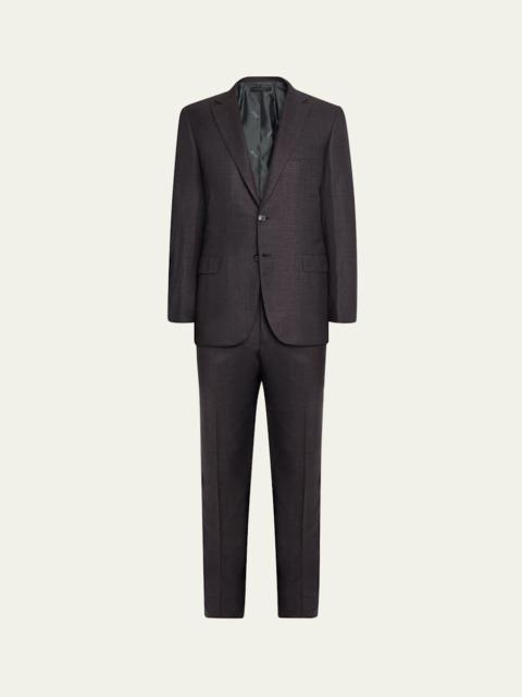Brioni Men's Prince of Wales Wool Classic Fit Two-Piece Suit