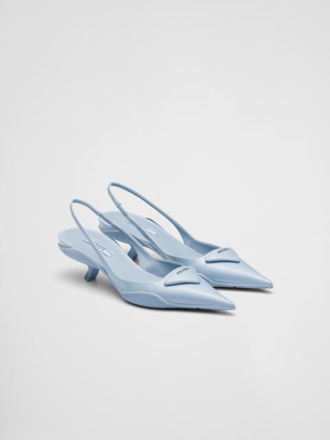 Prada Brushed leather slingback pumps