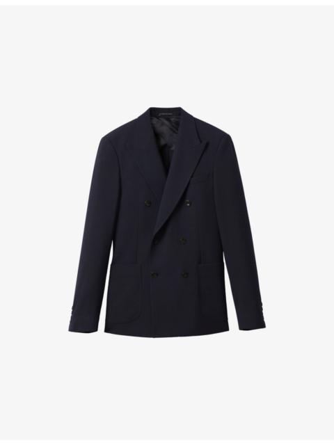 REISS Belmont Regular-Fit Double-Breasted Stretch-Woven Blazer