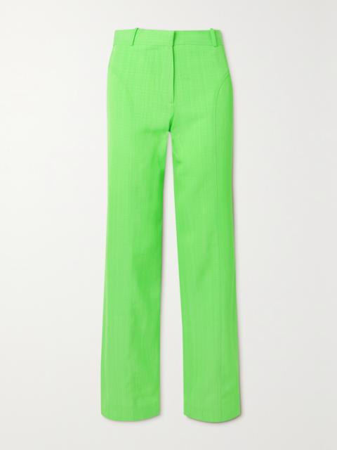 JACQUEMUS Meloia Paneled Neon Canvas Straight-leg Pants