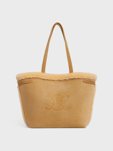 CELINE MEDIUM CABAS ANAÏS CUIR TRIOMPHE in SUEDE CALFSKIN AND SHEARLING