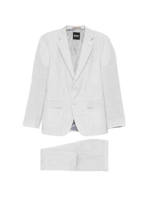 BOSS patterned single-breasted suit