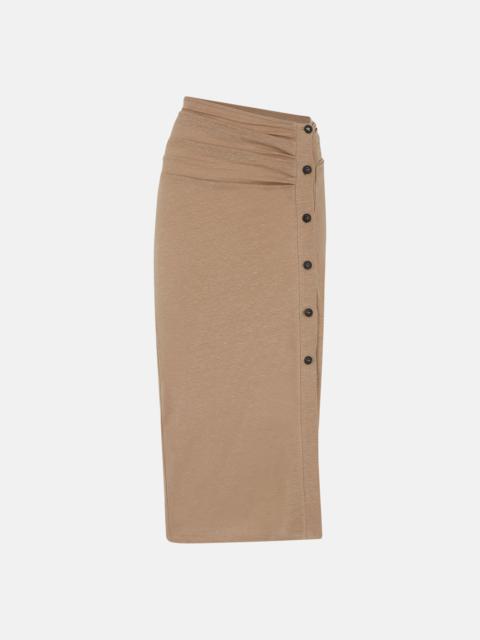 THE ATTICO BEIGE MIDI SKIRT