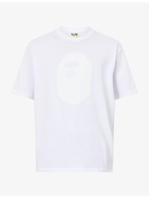 A BATHING APE® Tonal Ape Head Relaxed Cotton-Jersey T-Shirt