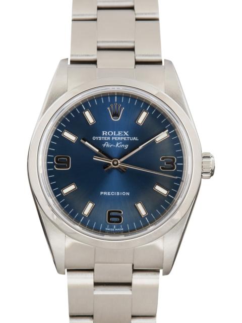 ROLEX Pre-Owned Rolex Air-King Ref 14000 Blue Arabic Dial