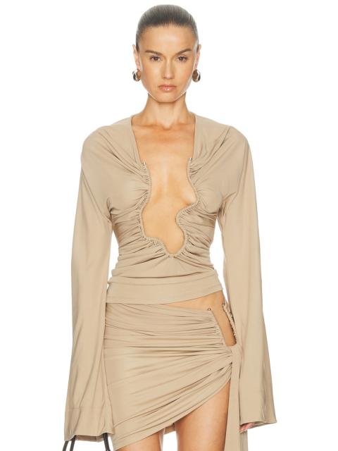 CHRISTOPHER ESBER Salacia Ruched Top