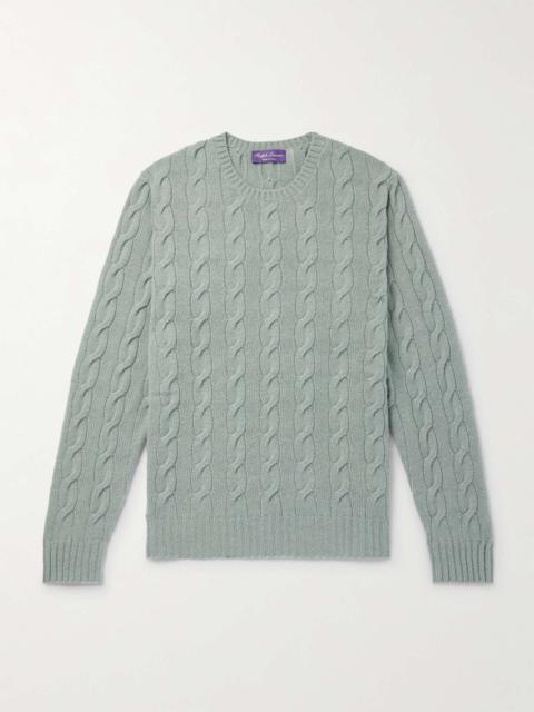 Ralph Lauren Slim-Fit Cable-Knit Cashmere Sweater
