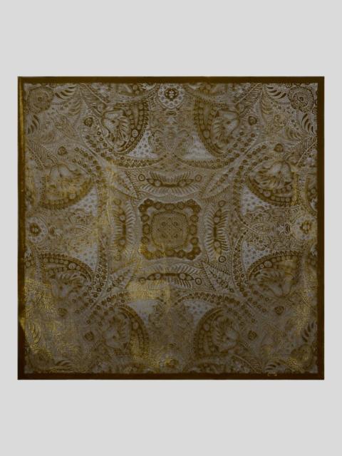 BURNOUT VELVET SHAWL WITH PAISLEY FOLIAGE MOTIF