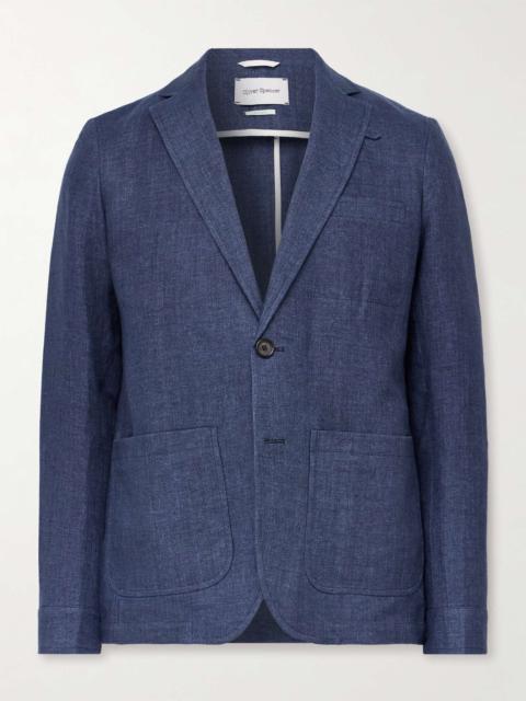 Oliver Spencer Theobald Slim-Fit Unstructured Linen Suit Jacket