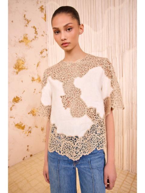 ULLA JOHNSON Kadene Short Sleeve Blouse