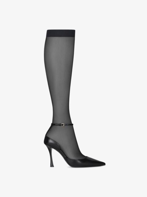 Givenchy SHOW PUMPS IN LEATHER WITH STOCKINGS