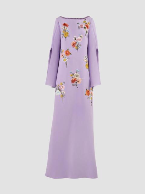 CAROLINA HERRERA Women's Floral Embroidered A-Line Caftan Gown - Wisteria Multi