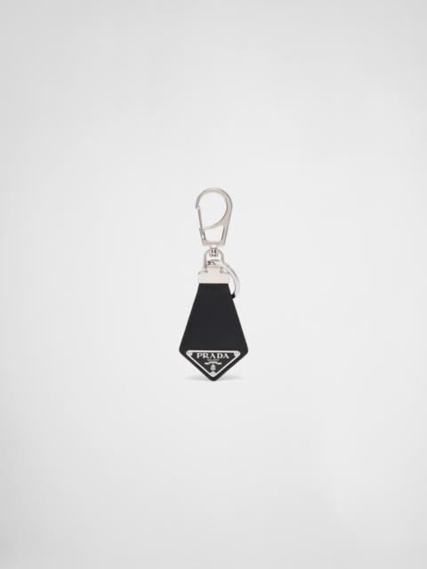 Saffiano leather keychain