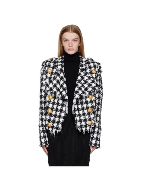 Balmain White & Black Double-Breasted Jacket
