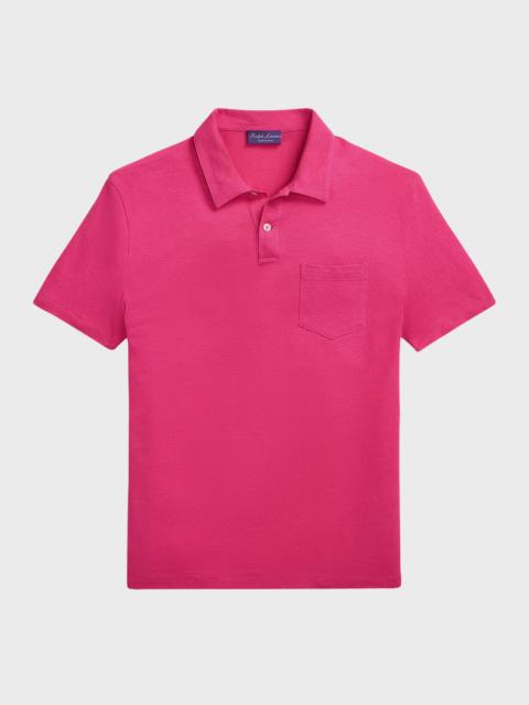 Men's Linen-Cotton Pique Polo Shirt