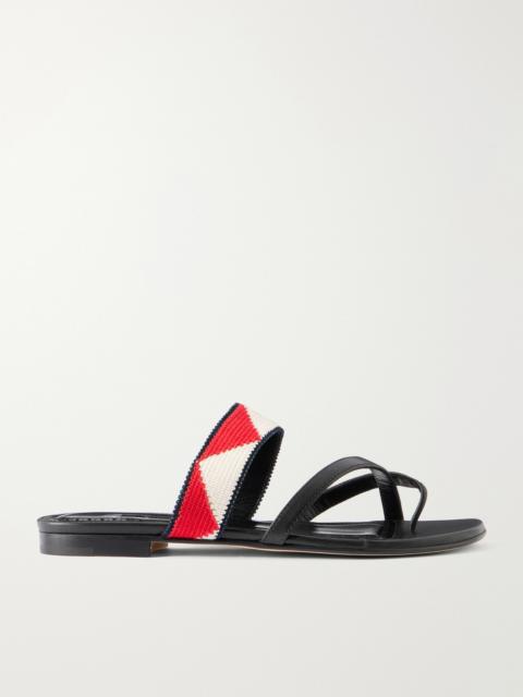 Manolo Blahnik Susastra 10 Leather Flats