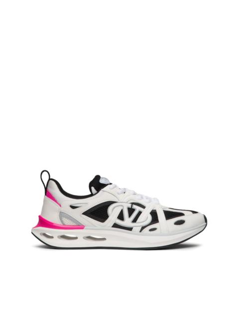 VLogo panelled lace-up sneakers