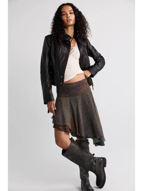 FREE PEOPLE Daydreamer Printed Asymmetrical Midi Skirt