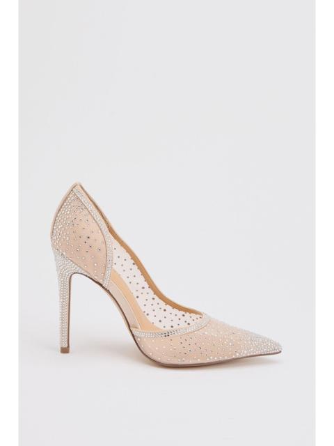 KAREN MILLEN Crystal Embellished Stiletto Heeled Shoe