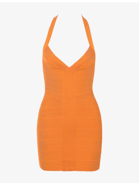 House of CB The Contour Halter-Neck Stretch-Woven Mini Dress