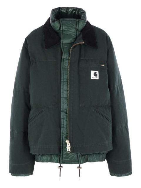sacai x Carhartt Wip corduroy-collar logo-patch jacket