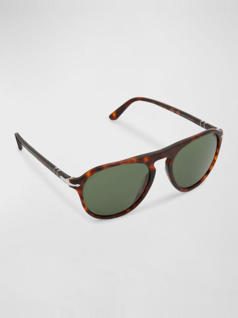 Persol Men's Keyhole Bridge Round Sunglasses