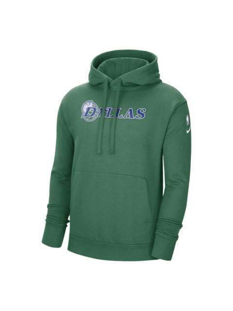 Nike Men's Nike NBA Dallas Mavericks Alphabet Logo Printing Fleece Casual Pullover Green DB2311-312