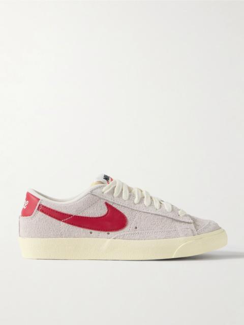 Nike Blazer Low ’77 Vintage leather-trimmed brushed-suede sneakers White