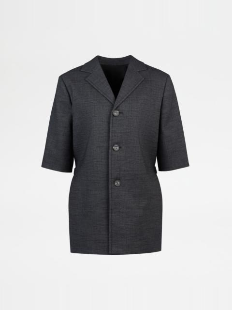 Tod's COTTON BLEND JACKET - GREY