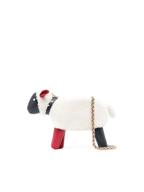 Thom Browne sheep shearling shoulder bag
