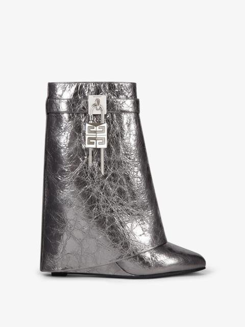 Givenchy SHARK LOCK ANKLE BOOTS IN LAMINATED LEATHER