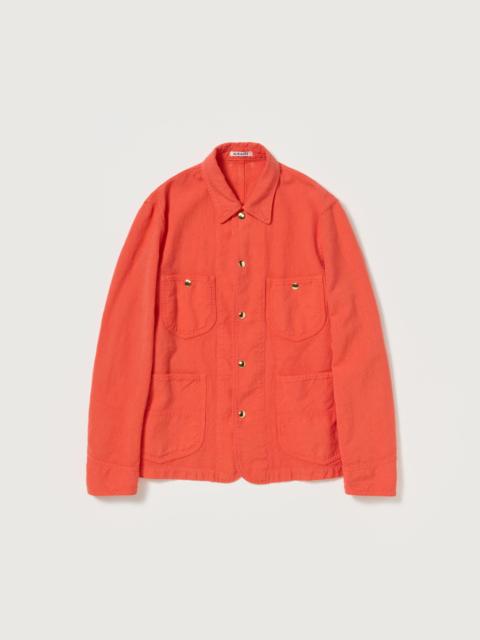 AURALEE WOOL COTTON LINEN OX WORK JACKET